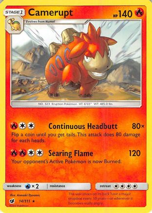 Camerupt (14) Reverse Holofoil - Crimson Invasion