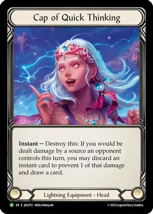 Cap of Quick Thinking (JDG072) Cold Foil - Flesh and Blood: Promo Cards
