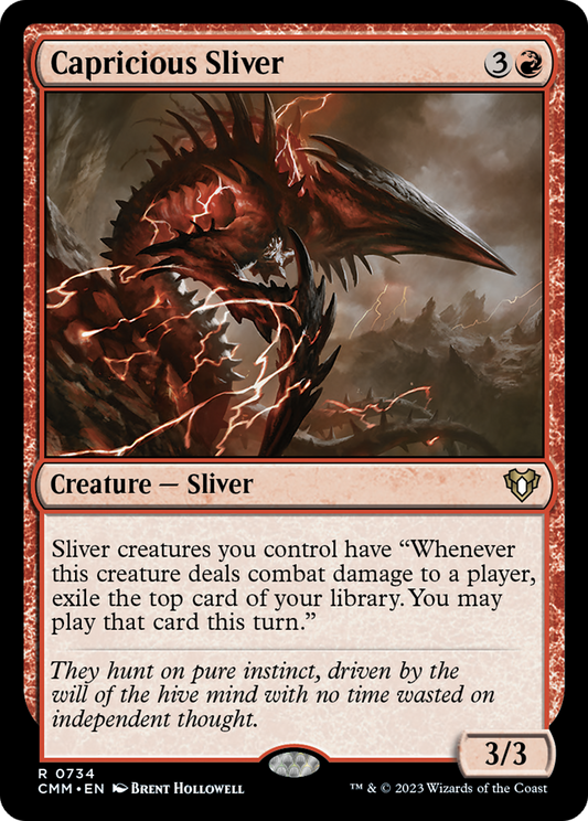 Capricious Sliver (734) - Commander Masters
