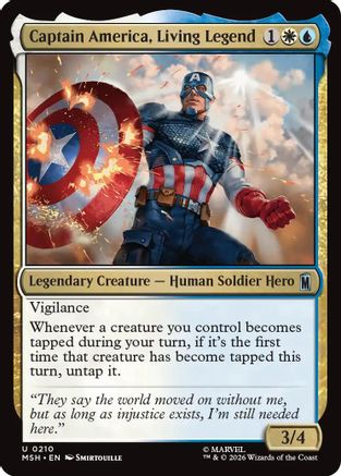 Captain America, Living Legend (210) Foil - Marvel Super Heroes