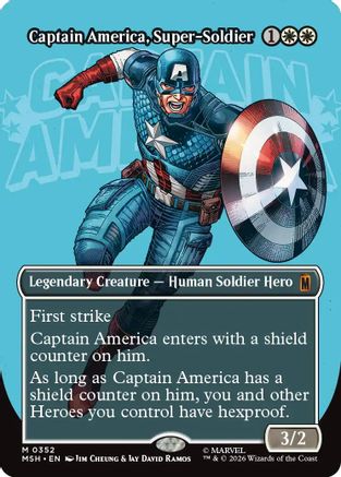 Captain America, Super-Soldier (Borderless Logo) (352) - Marvel Super Heroes