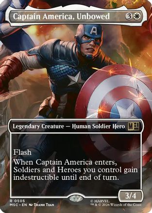 Captain America, Unbowed (Borderless) (505) - Commander: Marvel Super Heroes
