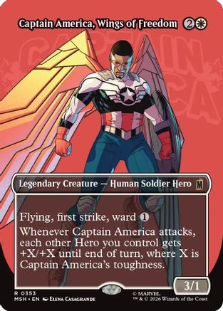 Captain America, Wings of Freedom (Borderless Logo) (353) Foil - Marvel Super Heroes