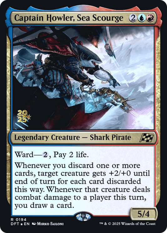 Captain Howler, Sea Scourge (Prerelease) (194) Foil - Aetherdrift
