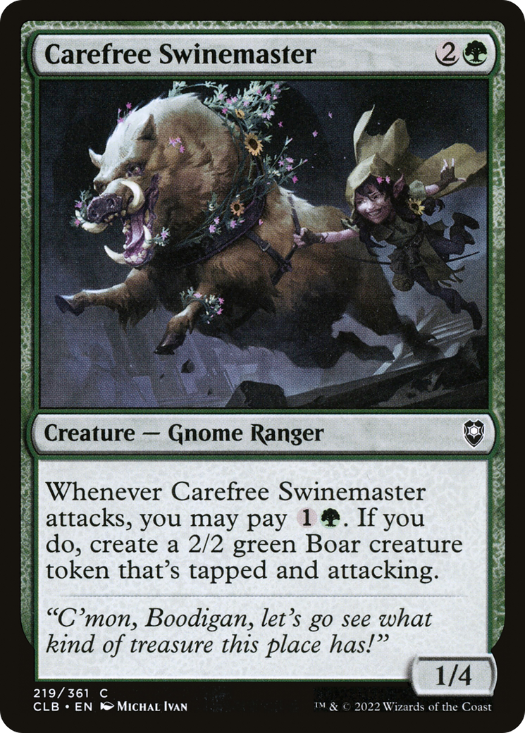 Carefree Swinemaster (219) - Commander Legends: Battle for Baldur's Gate Foil