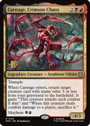 Carnage, Crimson Chaos (125) Foil - Prerelease Cards