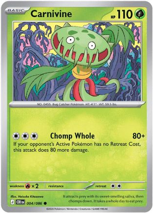 Carnivine (4) Reverse Holofoil - Chaos Rising