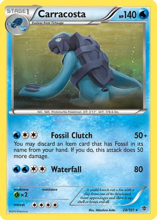 Carracosta (28) Reverse Holofoil - Plasma Blast