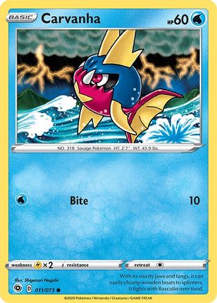 Carvanha (11) Reverse Holofoil - Champions Path