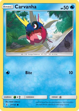 Carvanha (27) Reverse Holofoil - Guardians Rising