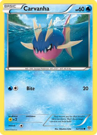 Carvanha (32) Reverse Holofoil - Plasma Storm