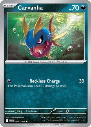 Carvanha (60) Reverse Holofoil - Phantasmal Flames