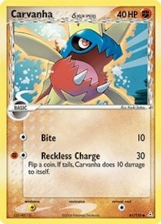Carvanha (Delta Species) (61) Reverse Holofoil - Holon Phantoms