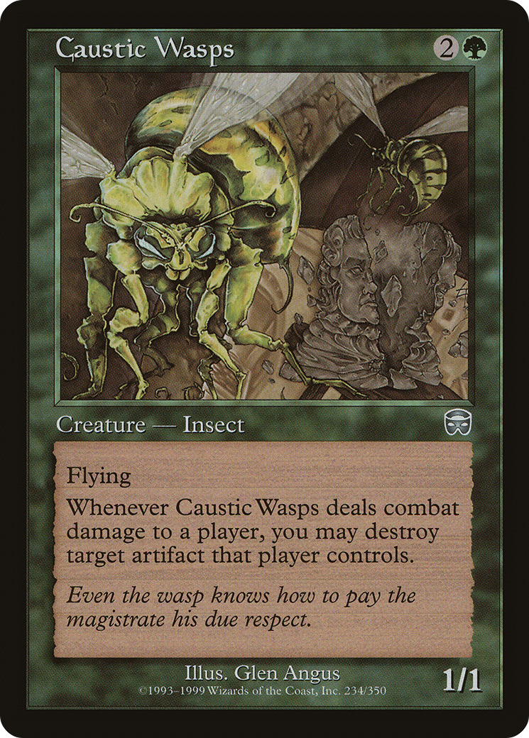 Caustic Wasps (234) Foil - Mercadian Masques