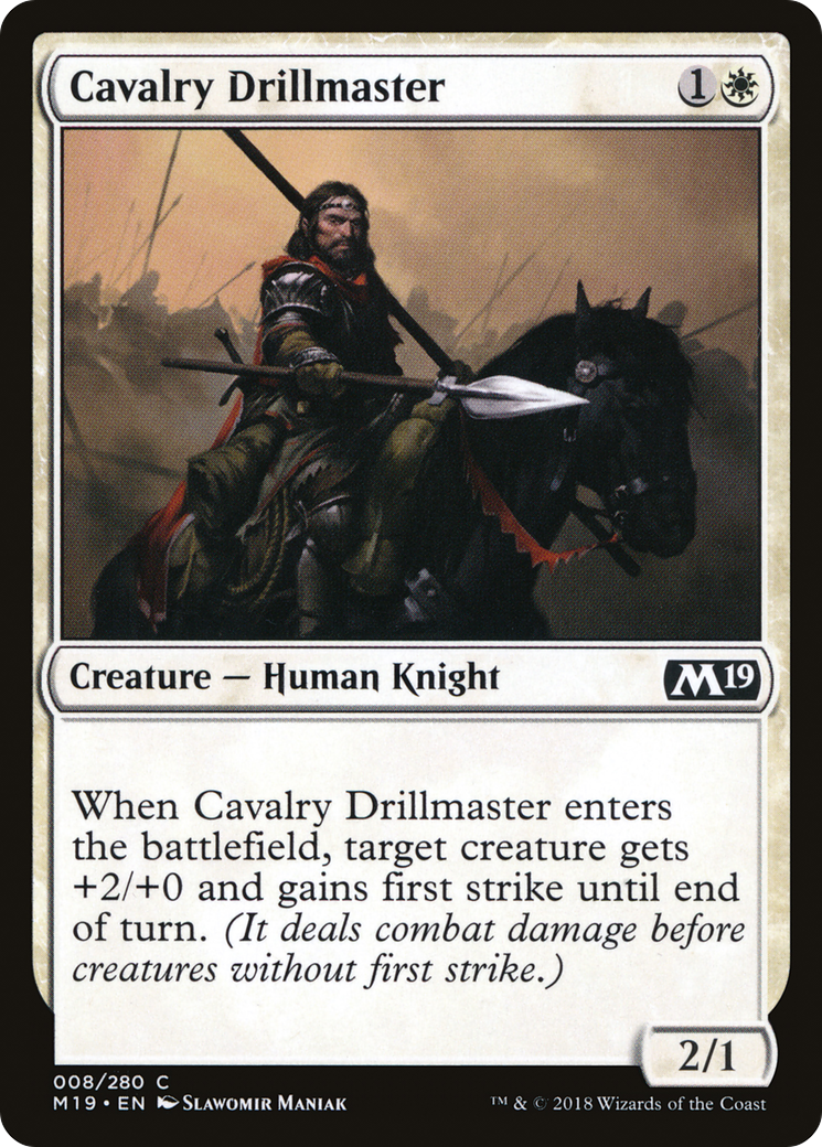 Cavalry Drillmaster (008) - Core Set 2019 Foil