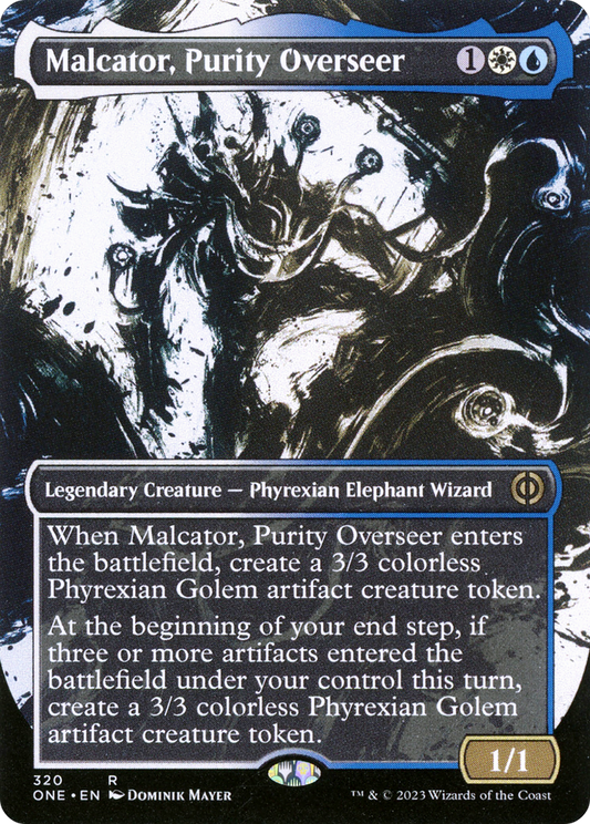Malcator, Purity Overseer (Borderless Ichor) [Phyrexia: All Will Be One] Foil