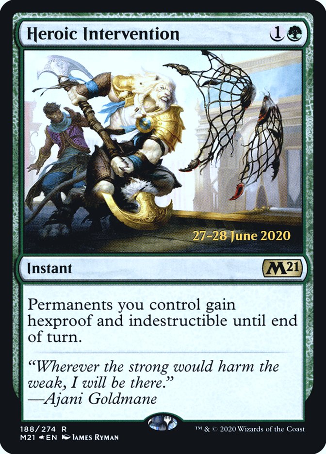 Heroic Intervention [Core Set 2021 Prerelease Promos] | Silver Goblin