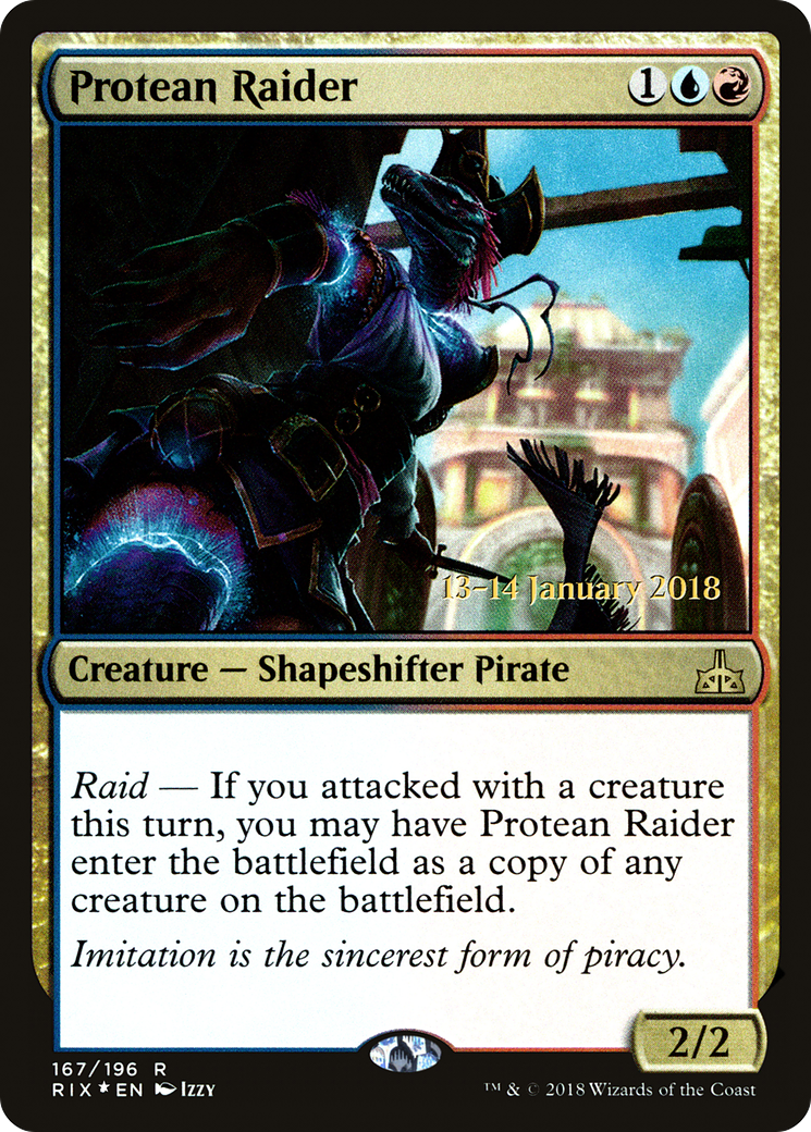 Protean Raider [Rivals of Ixalan Prerelease Promos] | Silver Goblin