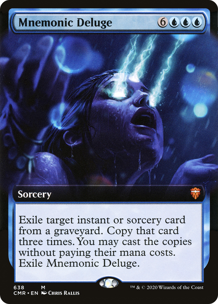 Mnemonic Deluge (Extended Art) [Commander Legends] Foil