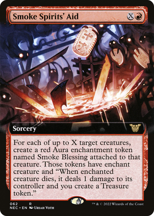 Smoke Spirits' Aid (Extended Art) [Kamigawa: Neon Dynasty Commander]