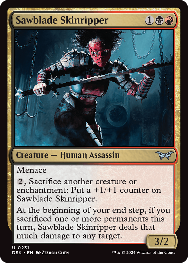 Sawblade Skinripper [Duskmourn: House of Horror] Foil