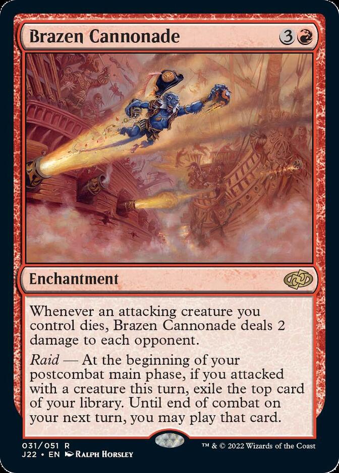 Brazen Cannonade [Jumpstart 2022] | Silver Goblin