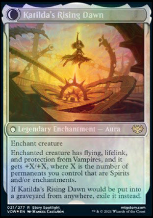 Katilda, Dawnhart Martyr // Katilda's Rising Dawn (21s) Foil - Innistrad: Crimson Vow Promos