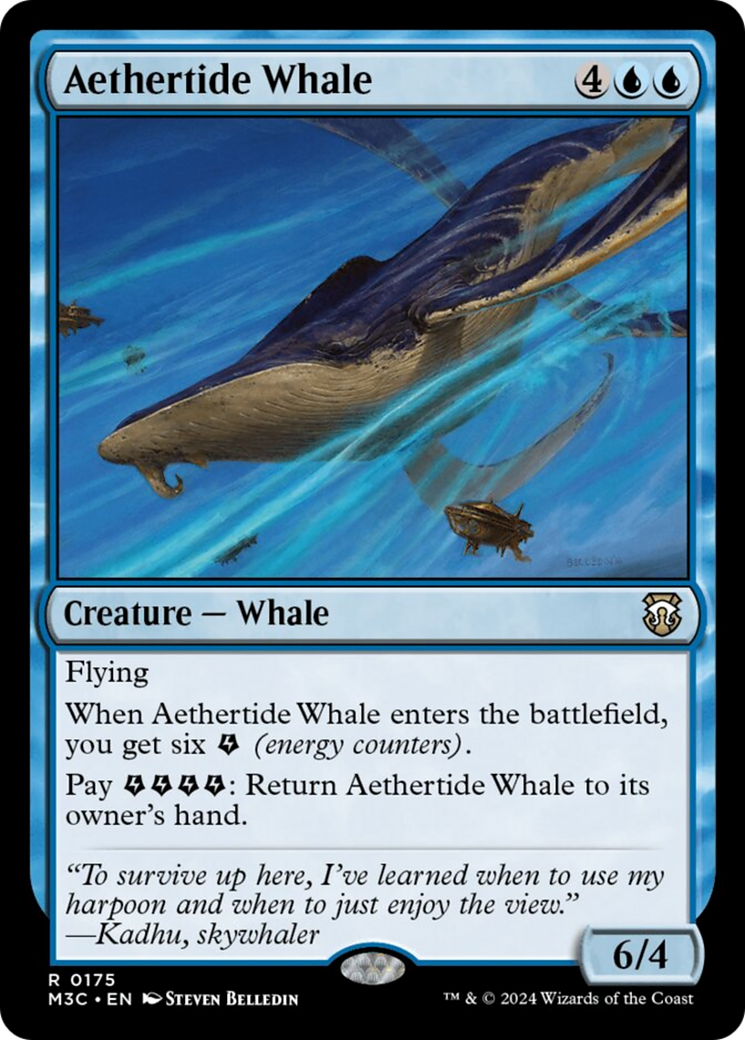 Aethertide Whale (Ripple Foil) [Modern Horizons 3 Commander] | Silver Goblin