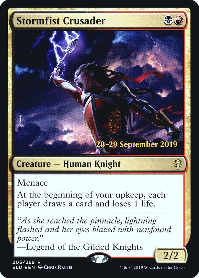 Stormfist Crusader [Throne of Eldraine Prerelease Promos] | Silver Goblin