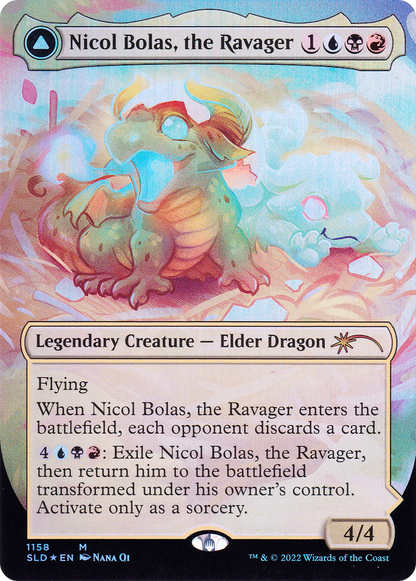 Nicol Bolas, the Ravager // Nicol Bolas, the Arisen (1158) Foil - Secret Lair Drop