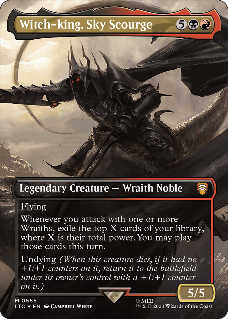 Witch-king, Sky Scourge (Borderless) (Surge Foil) [The Lord of the Rings: Tales of Middle-Earth Commander] | Silver Goblin