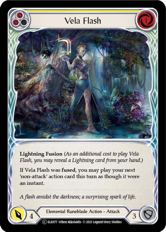 Vela Flash (Yellow) [U-ELE077] (Tales of Aria Unlimited)  Unlimited Normal | Silver Goblin