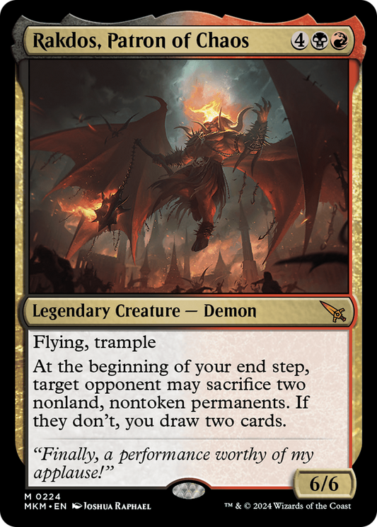 Rakdos, Patron of Chaos [Murders at Karlov Manor] Foil