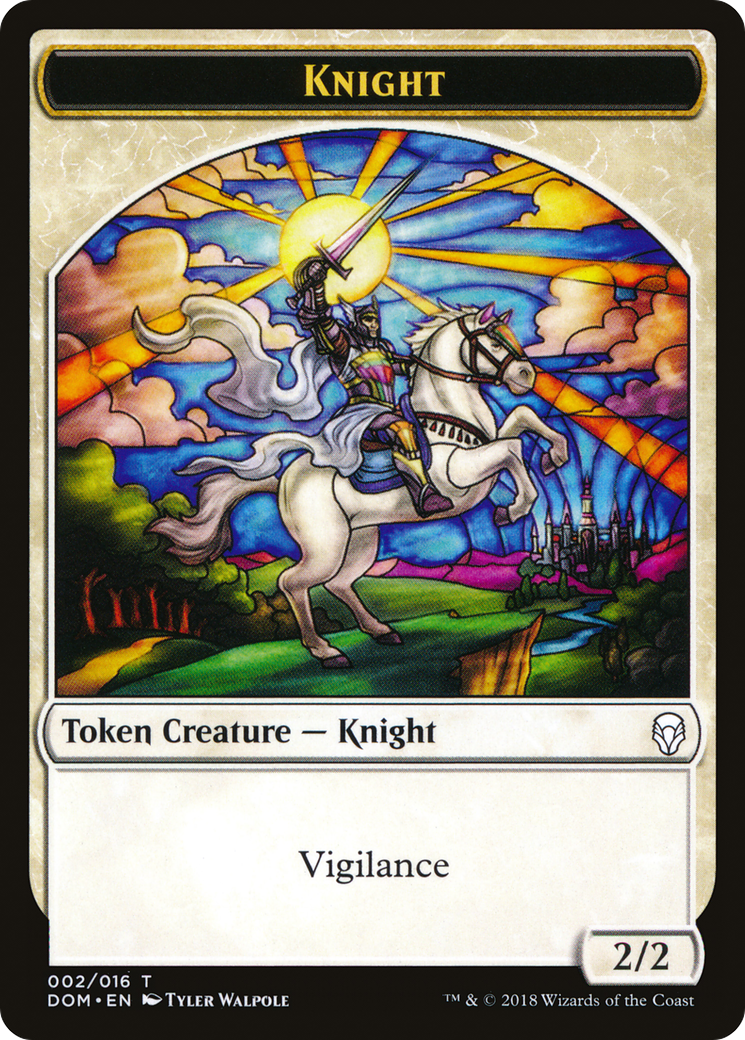 Knight Token (002/016) [Dominaria Tokens] | Silver Goblin