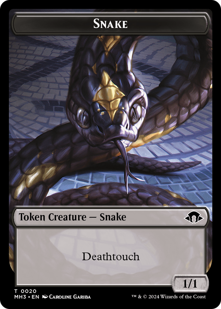 Servo // Snake Double-Sided Token [Modern Horizons 3 Tokens] | Silver Goblin