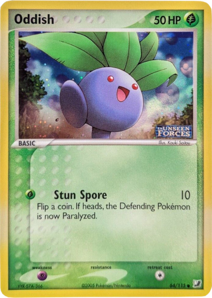 Oddish (64/115) (Stamped) [EX: Unseen Forces] | Silver Goblin