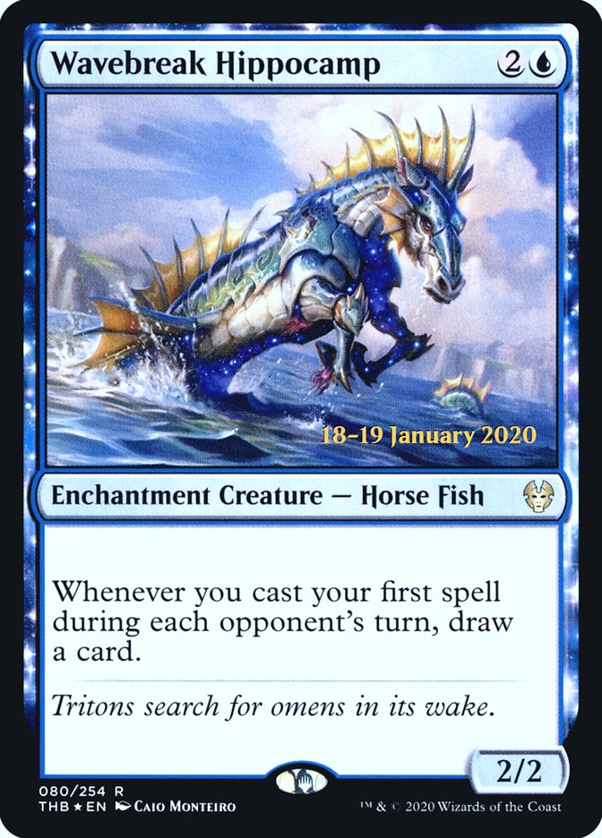 Wavebreak Hippocamp [Theros Beyond Death Prerelease Promos] | Silver Goblin