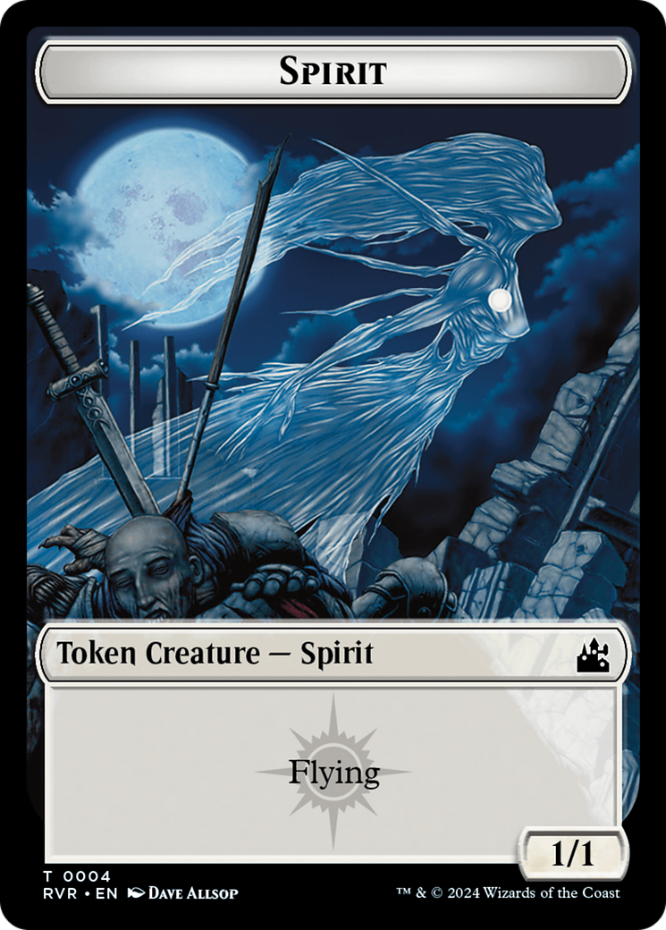 Bird // Spirit (0004) Double-Sided Token [Ravnica Remastered Tokens] | Silver Goblin