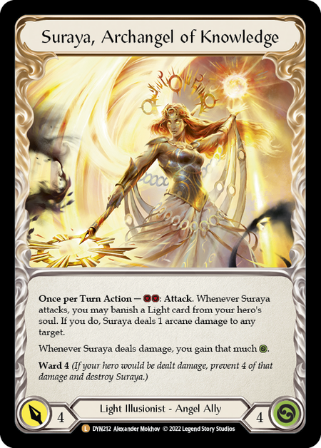 Invoke Suraya // Suraya, Archangel of Knowledge [DYN212] (Dynasty)  Rainbow Foil | Silver Goblin