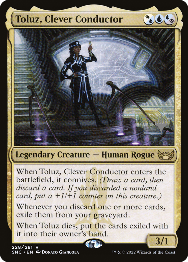 Toluz, Clever Conductor (Promo Pack) [Streets of New Capenna Promos] | Silver Goblin