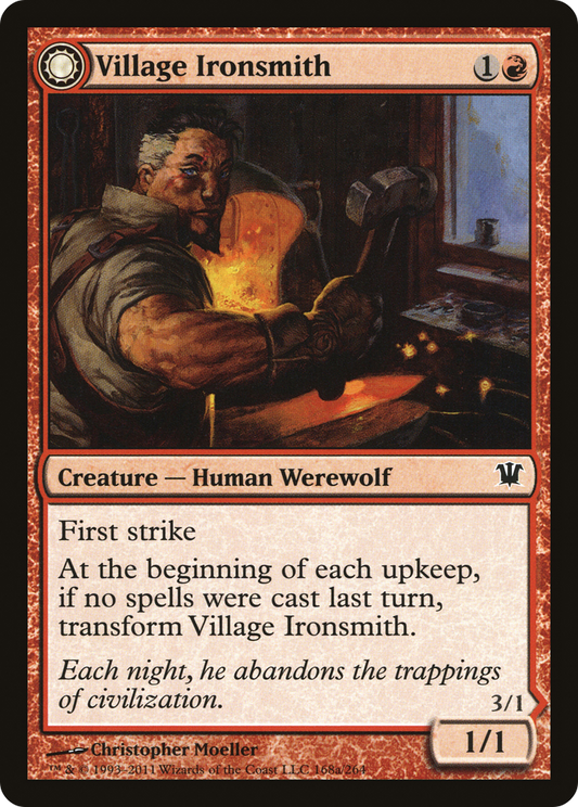 Village Ironsmith // Ironfang [Innistrad] Foil