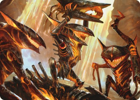 Gleeful Demolition Art Card [Phyrexia: All Will Be One Art Series] | Silver Goblin