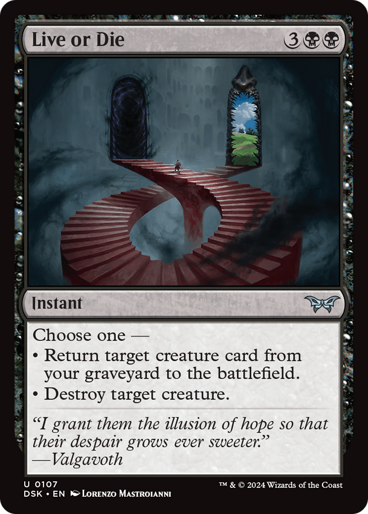 Live or Die [Duskmourn: House of Horror] Foil