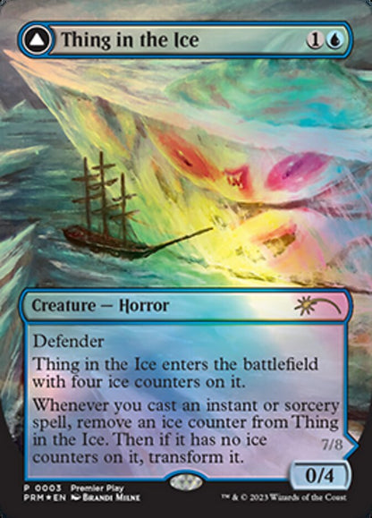 Thing in the Ice // Awoken Horror (Borderless Alternate Art) [Regional Championship Qualifiers 2023] Foil