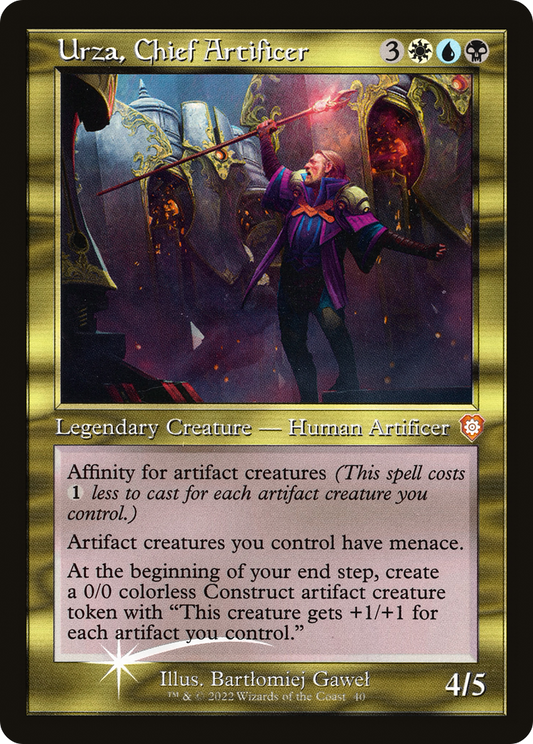 Urza, Chief Artificer (040) (Retro) (Display Commander) [The Brothers' War Commander] Foil