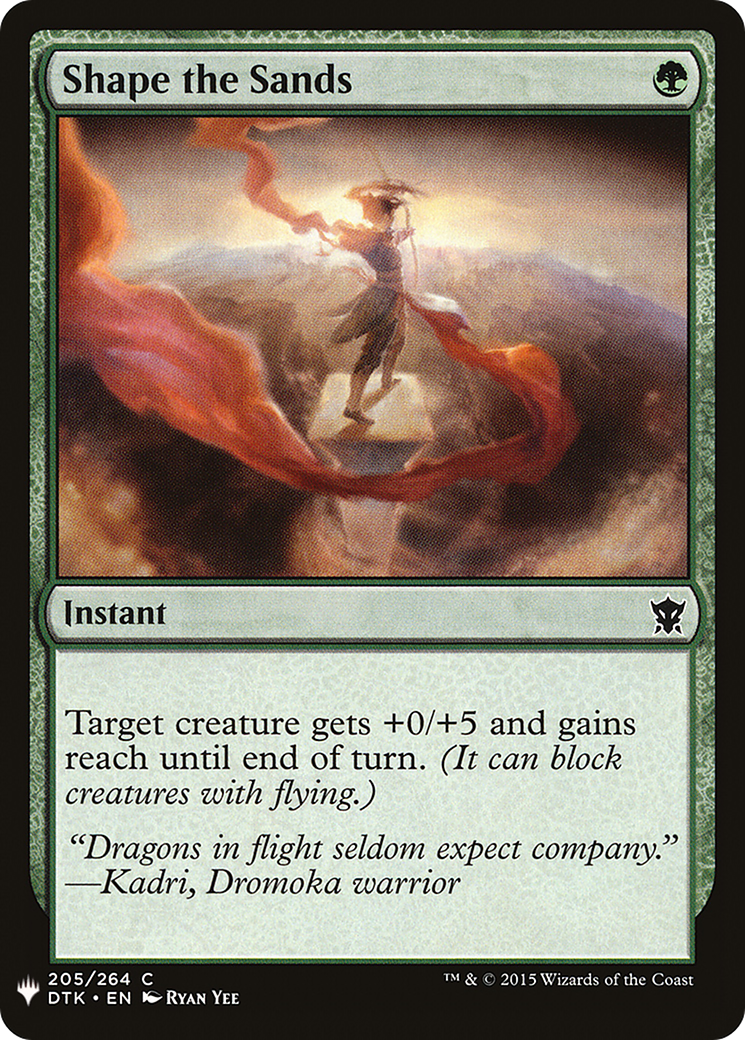 Shape the Sands (DTK-205) - The List