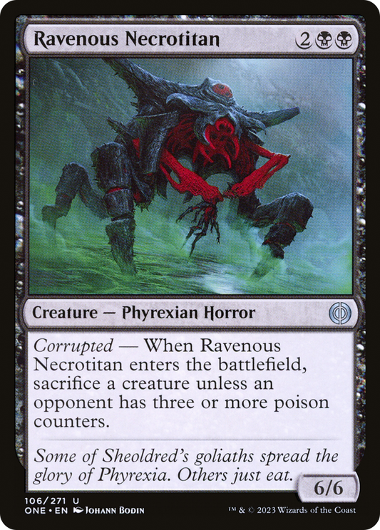 Ravenous Necrotitan [Phyrexia: All Will Be One] Foil