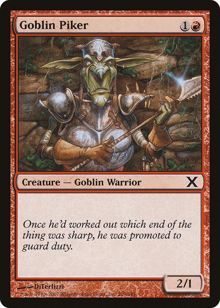 Goblin Piker [Tenth Edition] Foil