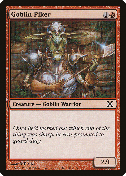 Goblin Piker [Tenth Edition] Foil