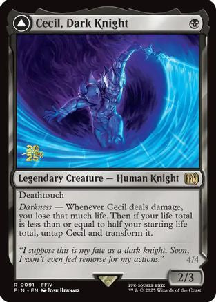 Cecil, Dark Knight // Cecil, Redeemed Paladin (091) Foil - FINAL FANTASY